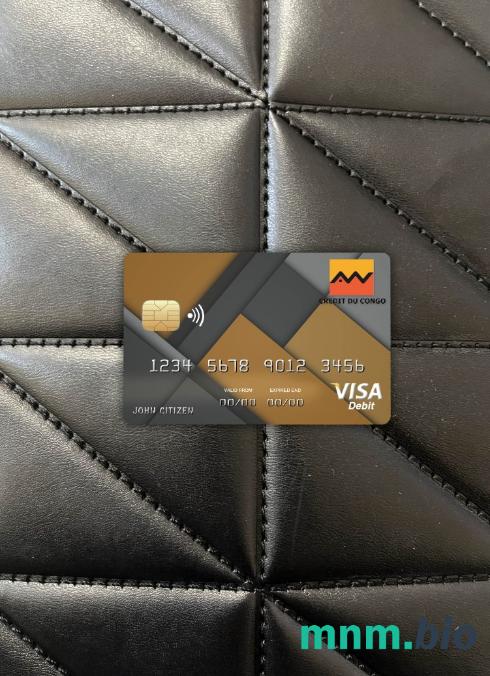 Congo Credit bank wygląd zdjęcia karty wizowej skan PSD + zdjęcie